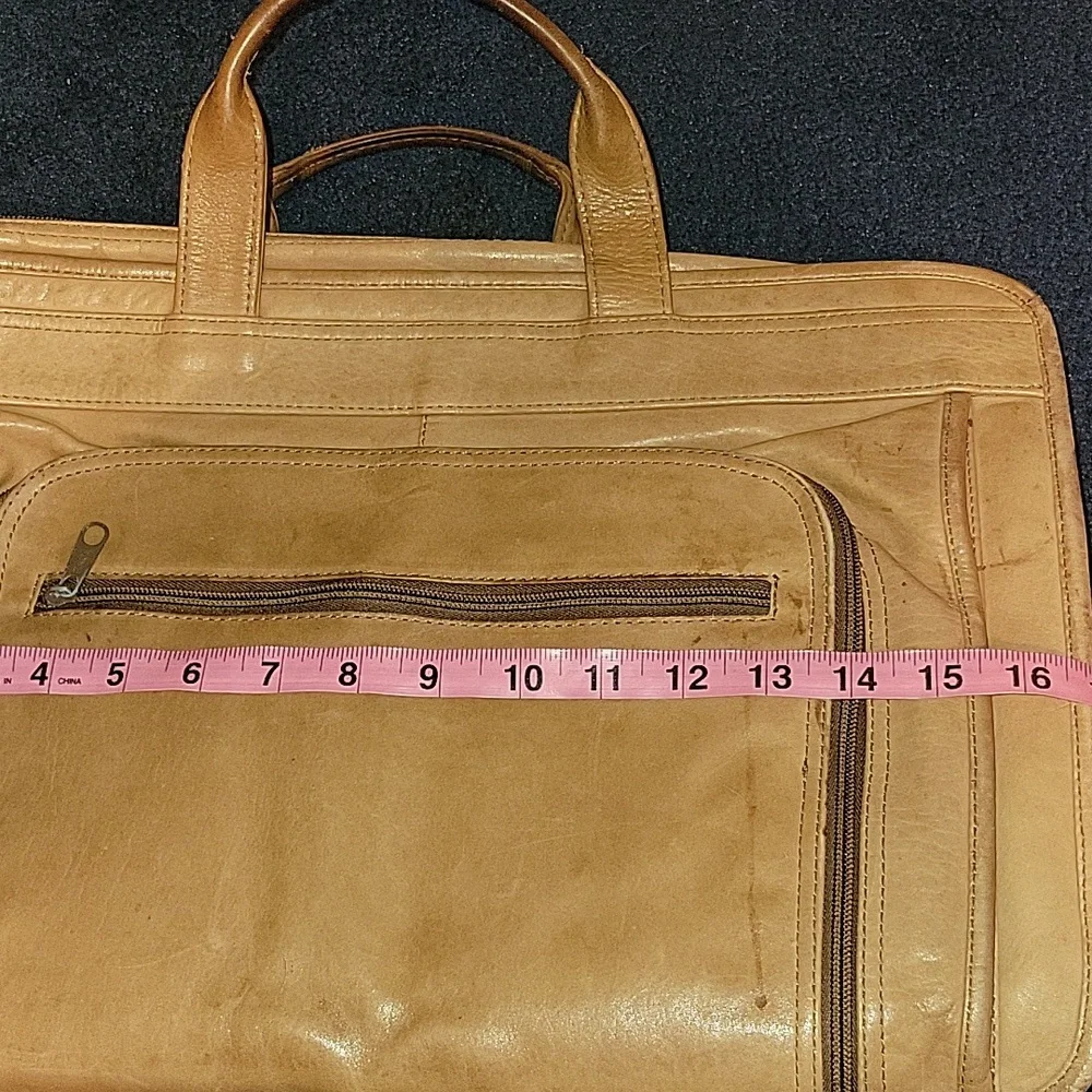 Tan Leather Breifcase Laptop Bag